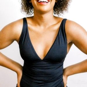 Knix Laguna Tankini Swimwear Top M Black